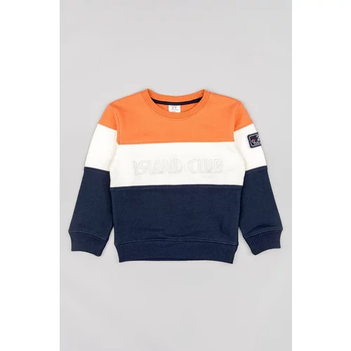 Zippy Otroški bombažen pulover oranžna barva