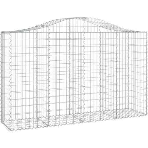  Lučne gabionske ko&amp;scaron;are 25kom 200x50x120/140cm pocinčano željezo Slike
