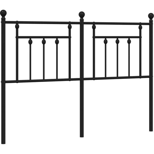  Metalno uzglavlje crno 135 cm Slike