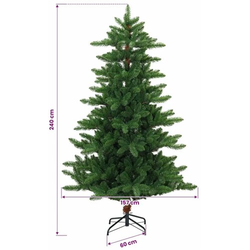  Umjetno božićno drvce 240 cm PVC i metal Zelena - 240 cm Slike