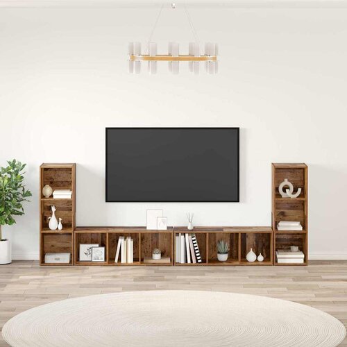  Set TV komoda Zidne 4 pcs Staro drvo 37 x 35 x 107 cm Cijene