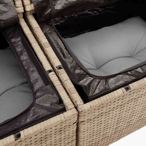 vidaXL 6-dijelni set vrtnih sofa s jastucima bež od poliratana Cijene