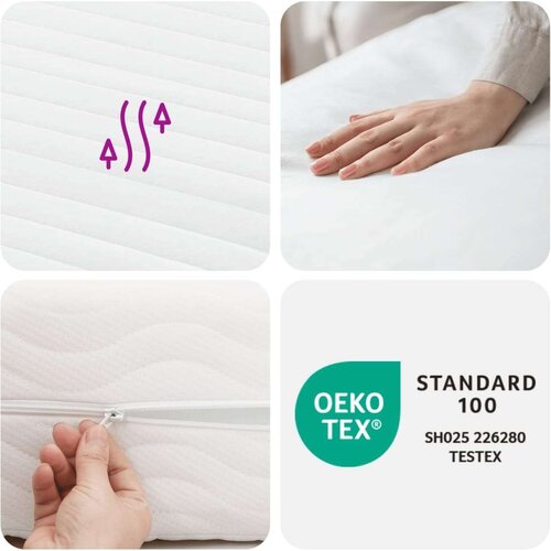 vidaXL Vzmetnica iz pene bela 160x210 cm trdota H2 H3 Cene