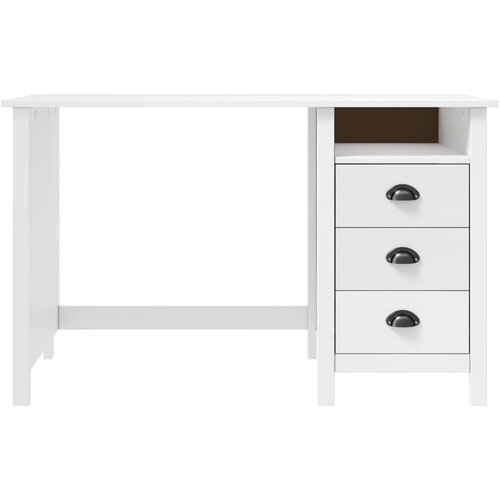Maison Chic Pisalna miza - pisarniška miza - Računalniška miza Hill s 3 predali 120x50x74 cm trdna borovina, (21785128) Cene
