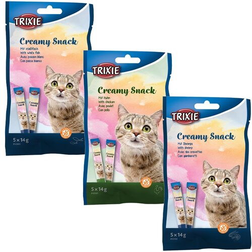 Trixie poslastica za mačke Creamy snacks - Račići 5x14g Cene