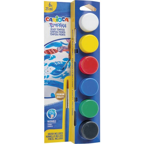 Carioca Tempera Jars + Brush 25ml - Normal Cene