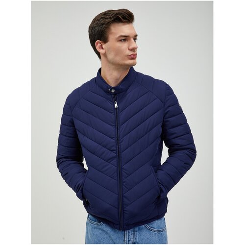 Guess men's quilted jacket with fleece collar deals