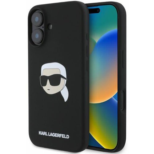 Karl Lagerfeld KLHMP16SSKHPPLK IPHONE 16 6.1 CZARNY/BLACK HARDCASE SILICONE KARL HEAD PRINT MAGSAFE, (21898751) Cene