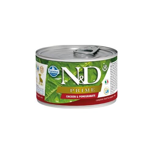 N&amp;amp;amp;D Prime n&amp;amp;d can dog prime puppy mini chicken&amp;amp;pomegranate 140g Slike