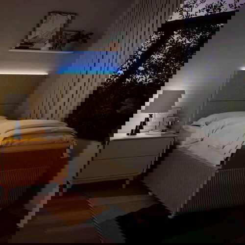 vidaXL Krevet s oprugama i madracem krem 90 x 190 cm od tkanine Cijene