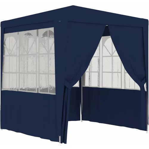 vidaXL profesionalen vrtni šotor s stranicami 2x2 m moder 90 g/m²