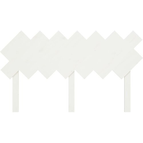  Uzglavlje za krevet Bijela 141x3x80,5 cm od masivne borovine Slike