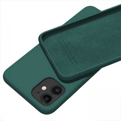 MCTK5 iphone 13 mini * futrola soft silicone dark green (169) Slike