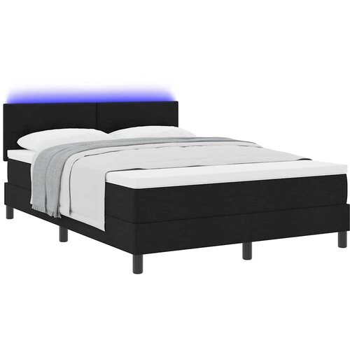 s opruga kutije s LED trakama Crna 160 x 200 cm tkanina Slike
