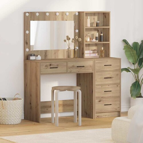  Toaletni stol 2 pcs Smeđa 78.5 x 41 x 135 cm Konstruirano drvo Cene
