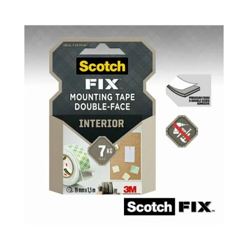 Traka za montažu Scotch INTERIOR, 19mm x1,5m Scotch Cene