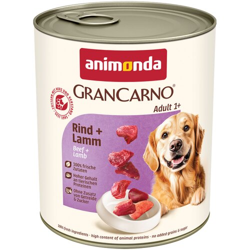  Ekonomično pakiranje animonda GranCarno Original 12 x 800 g - Govedina i janjetina Cene