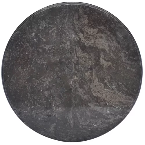 vidaXL mizna plošča črna Ø 50x2,5 cm marmor