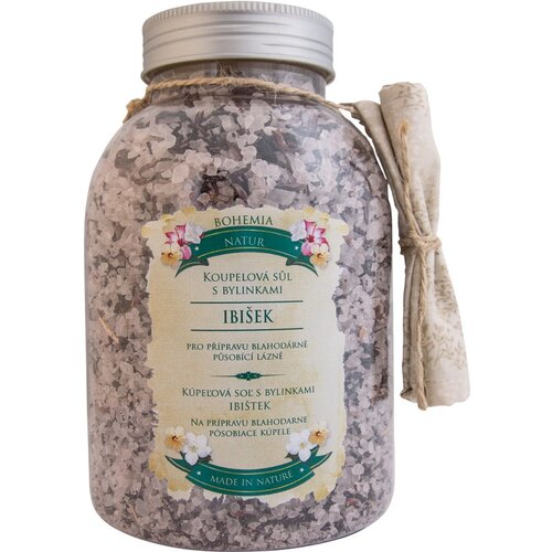 Bohemia Gifts &amp;amp; Cosmetics Bohemia Natur opu&amp;scaron;tajuća sol za kupku s hibiskusom 1200 g Slike