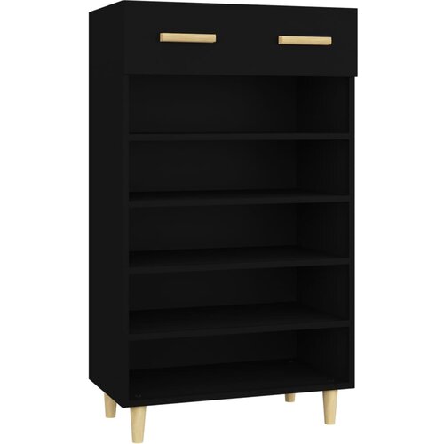 Maison Chic Omarica za obutev - Kopa za čevlje črna 60x35x105 cm konstruiran les, (21777355) Slike