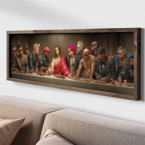 WALLXPERT LAC063-120 Multicolor Decorative Framed MDF Painting Cene