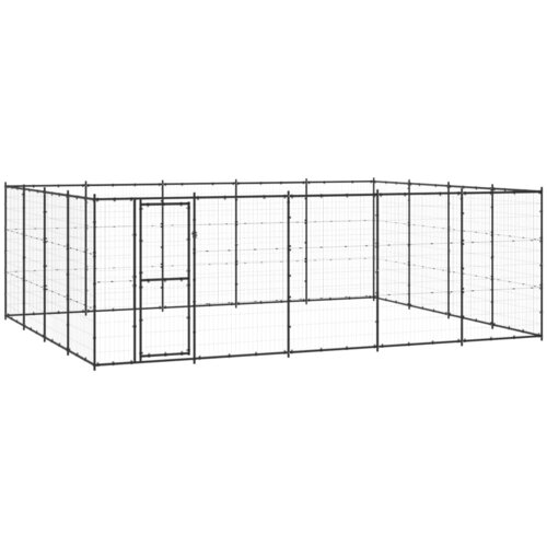 vidaXL zunanji pasji boks jeklo 24,2 m² Cene
