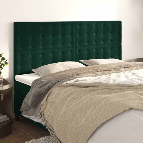  Uzglavlje tamnozeleno 180x5x118/128 cm bar&scaron;unasto Cijene
