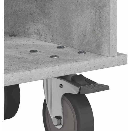  stalak Betonski sivi 37 x 35 x 35 cm Konstruirano drvo Slike