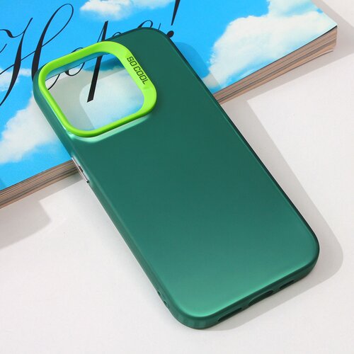 Maska clear za iphone 15 pro 6.1 zelena Slike