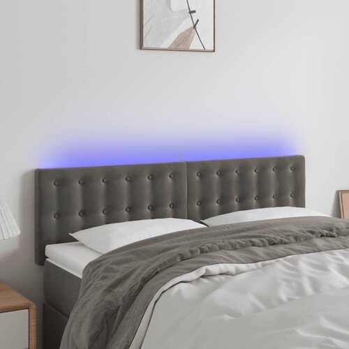  LED uzglavlje tamnosivo 144x5x78/88 cm baršunasto Cene