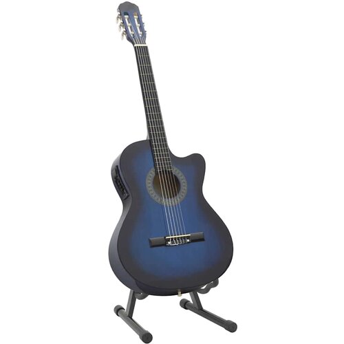  12-dijelni set gitare Western s ujednačivačem i 6 žica plavi Slike