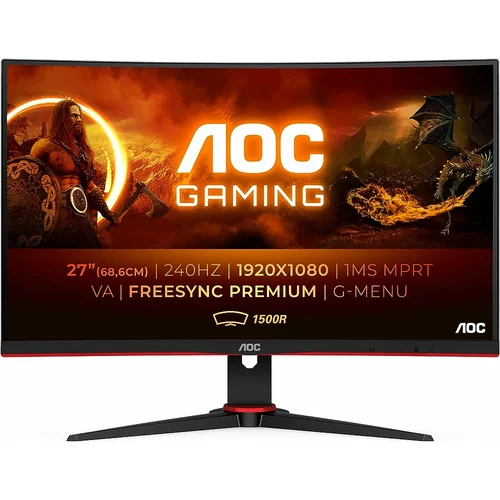 AOC ukrivljen gaming monitor C27G2ZE/BK