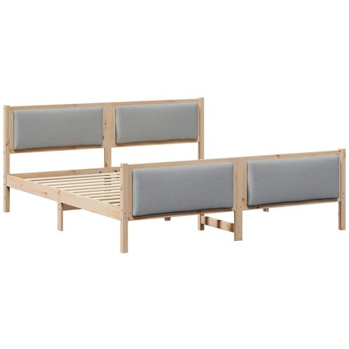 vidaXL konstrukcija postelje svetlo siva 200 x 200 cm blago, (5000084032) Cene