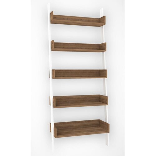 Kalune Design Bijela/prirodna polica za knjige u dekoru hrasta 80x195 cm Only - Cijene