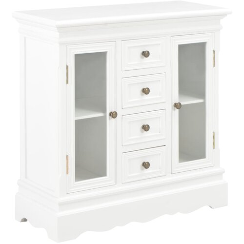  Komoda od masivne borovine bijela 70 x 28 x 70 cm Slike