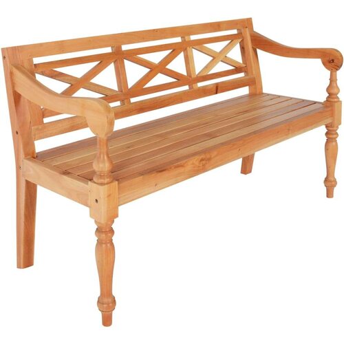 vidaXL klupa batavia 123 cm od masivnog drva mahagonija svjetlosmeđa Cijene