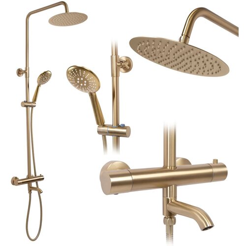 REA Bath TUŠ SET S TERMOSTATOM REA LUNGO GOLD BRUSH Cijene