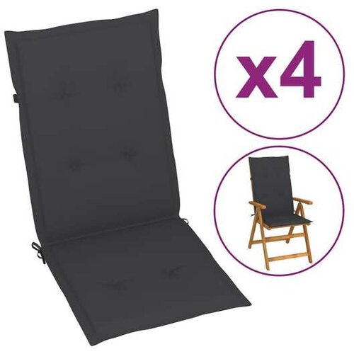  Blazine za vrtne stole 4 kosi antracitne 120x50x3 cm Cene