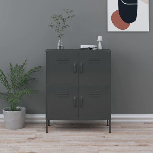 VidaXL Omara za shranjevanje antracitna 80x35x101,5 cm jeklo Slike