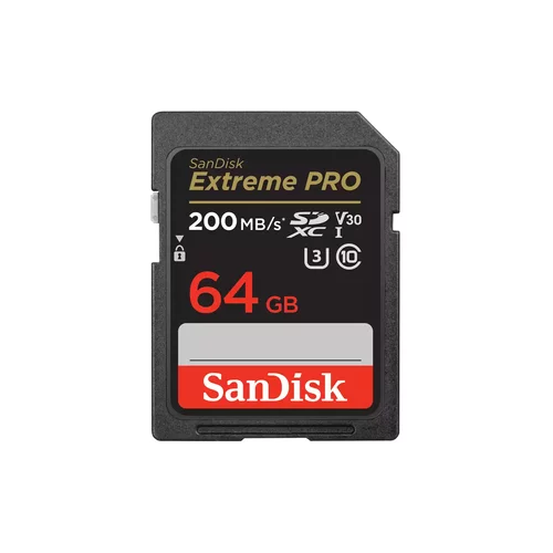 Sandisk 121595 sdxc extreme pro kartica 64gb, 200/90 mb/s, uhs-i, klasa 10, u3, v30