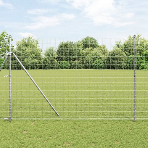 vidaXL Ograjni stebri 2 pcs srebrna 210 cm Cinkano jeklo Cene