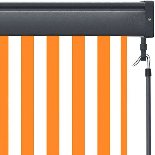 VidaXL Zunanja Rolfa Črtasto oranžna in bela 180 x 250 cm blago Slike
