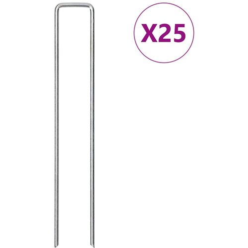 vidaXL Talni klin v obliki črke U 25 kosov 20x4 cm pocinkano jeklo Cene