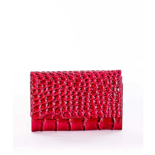 Fashion Hunters Red lacquered embossed wallet
