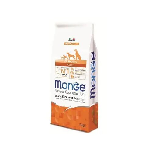 Monge Suva hrana za odrasle pse svih rasa sa ukusom pačetine, pirinča i krompira, 12kg Slike
