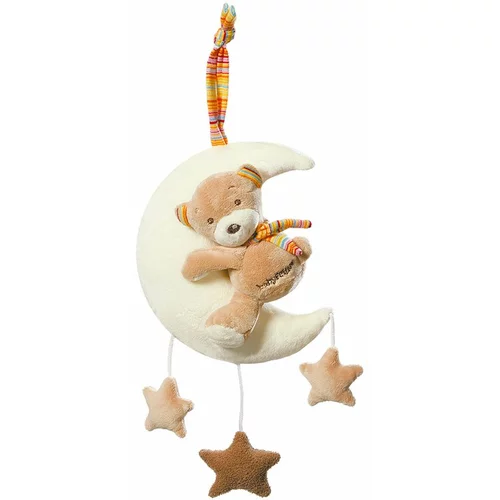 BABY FEHN Music Box Rainbow Teddy on the Moon viseća igračka kontrastnih boja s melodijom 1 kom
