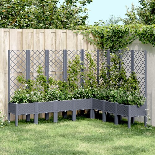 Furnova Cvetlično korito z oporno mrežo sivo 200x160x142 cm PP, (21920603) Slike