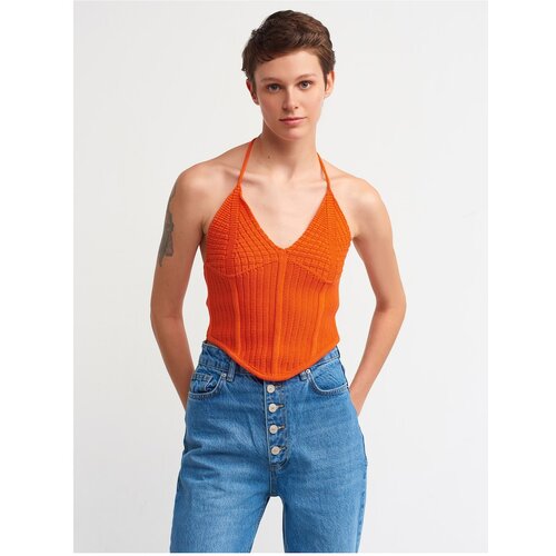 Dilvin 10142 Barbell Neck Knitwear Undershirt-orange Cene