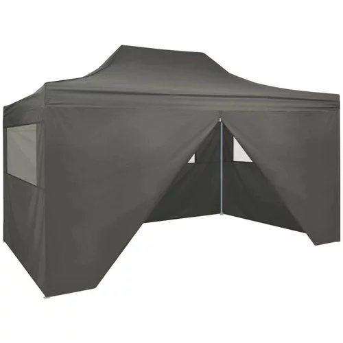  zložljivi šotor pop-up s 4 stranicami 3x4,5 m antracitne barve
