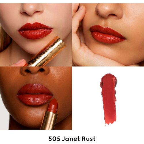 Gucci Beauty Rouge &amp;agrave; L&amp;egrave;vres Satin Lipstick satenasta &amp;scaron;minka odtenek 505 Janet Rust 3.5 g Slike
